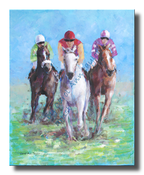 Soft Going and breath-taking closely run horse race toward the finish on this lush green turf.