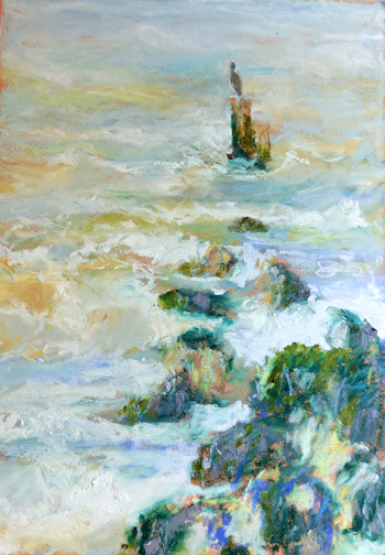 cormorants near the shore
